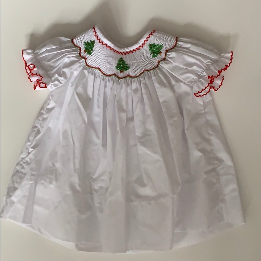 Petit Bebe smocked Christmas dress 0-3 months